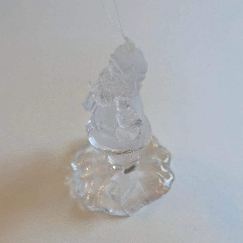 Christmas Ornament - Clear Santa Claus Figurine